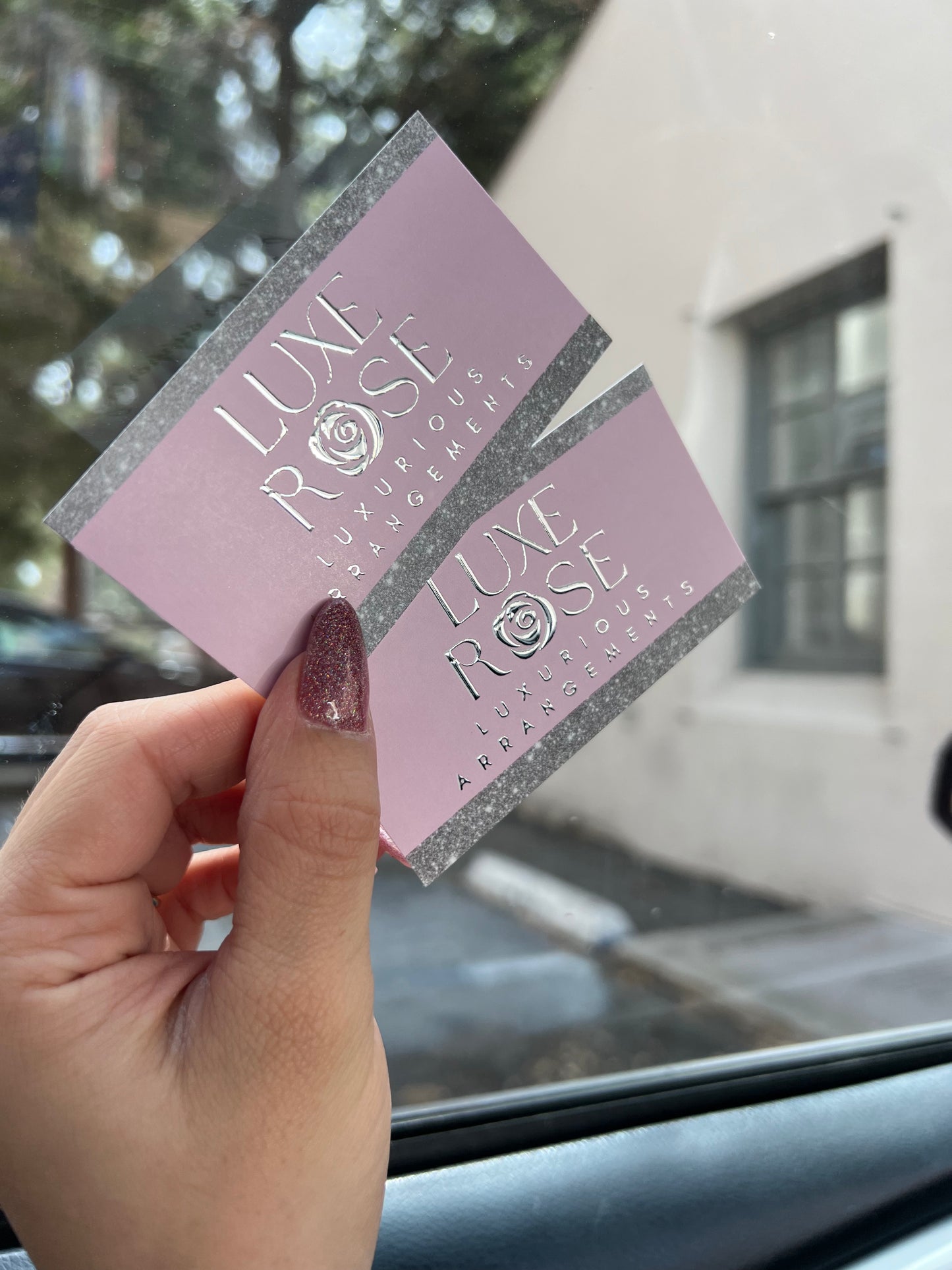 Raised Foil UV Business cards