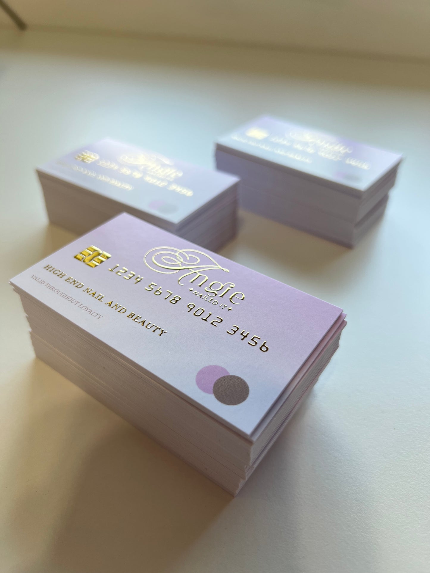 Raised Foil UV Business cards